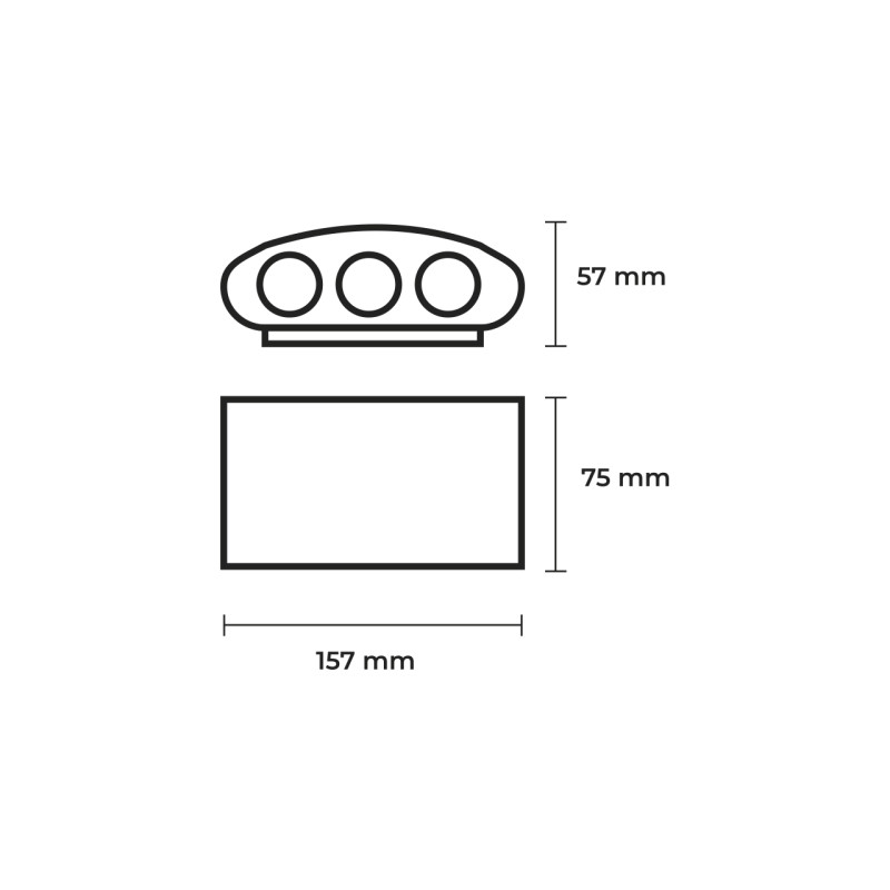 LED Светильник уличный 6W 230V 360lm 3000K IP65 157x75x57mm фасадный [4262380667266] LED-6W/3000K(SL) EUROLAMP