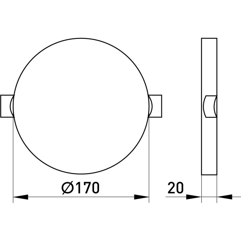 Встраиваемый LED светильник 24W 220V 2160lm 4500K ⌀170x20mm IP40 белый [l0861003] E.NEXT e.LED.stand.MP.Round.R.24.4500