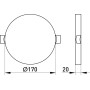Встраиваемый LED светильник 24W 220V 2160lm 4500K ⌀170x20mm IP40 белый [l0861003] E.NEXT e.LED.stand.MP.Round.R.24.4500