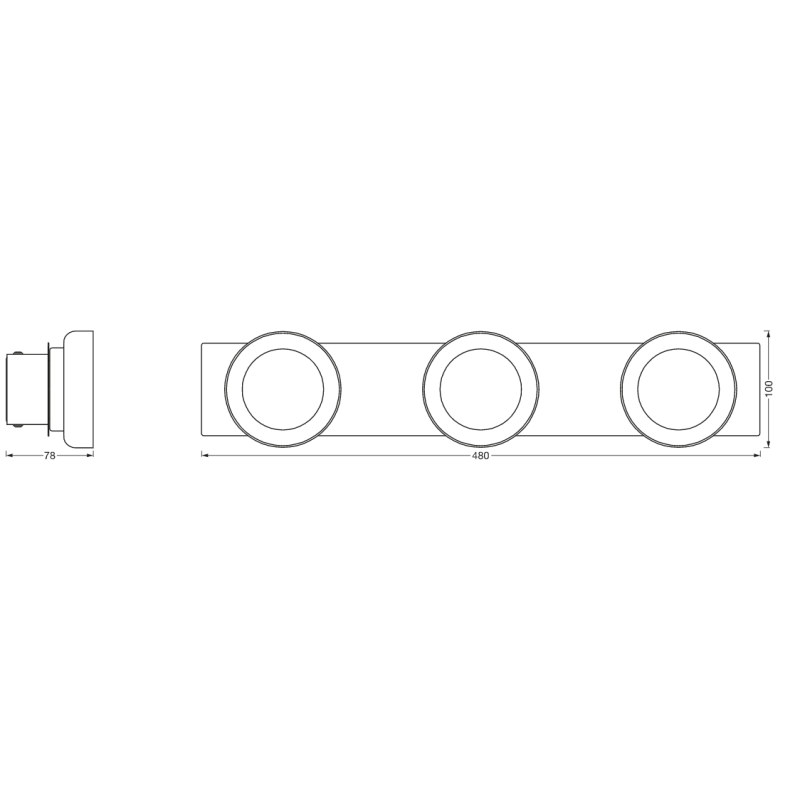 SMART светильник 18W 220V 1800lm 3000-6500K TW WIFI 480х78х100mm [4058075573727] Ledvance ORBIS WALL ROUND DIM