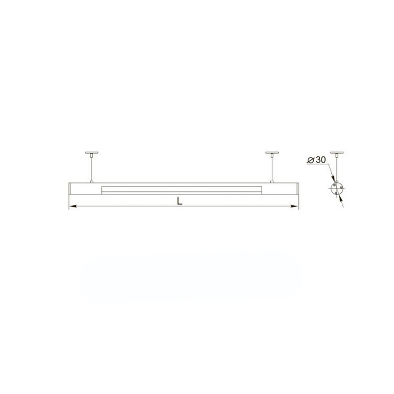 Світильник люмінесцентний лінійний 21W 220V 1872lm 6400K G5/T5 ø30x1126mm IP20 підвісний [LLPO0-2018C-1-21-K03] УЕК ЛПО2018C