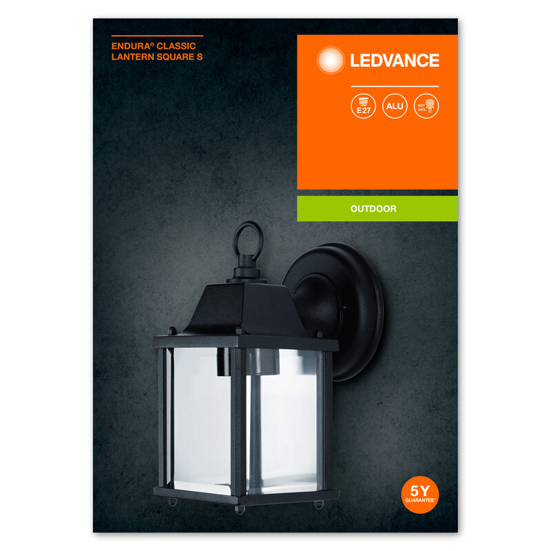 Світильник 220V IP43 105x225x150mm [4058075206625] Ledvance ENDURA CLASSIC LANTERN