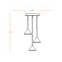 LED Светильник подвесной 13W 220V 500lm 3000K 290x1500mm [4058075841840] Ledvance DECOR FUJI 3XPENDANT PL