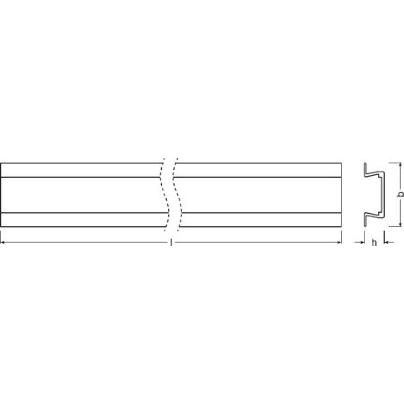 Плоский U-образный профиль с фланцем 1000x22.0x6.0 , Ledvance [4058075278196], Ледванс