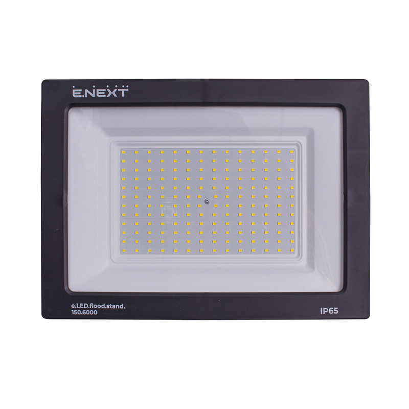 Прожектор LED 150W 220V 12000lm 6000K IP65 320x35x225mm [l0790006] E.NEXT e.LED.flood.stand.150.6000