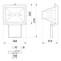 Прожектор галогенний 1500W 220V R7s IP54 340x215x240mm чорний [l003008] E.NEXT e.halogen.1500.black