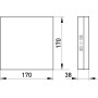 Накладной LED светильник 24W 220V 2160lm 4500K 170x170x38mm IP40 белый [l0861013] E.NEXT e.LED.stand.MP.Square.S.24.4500