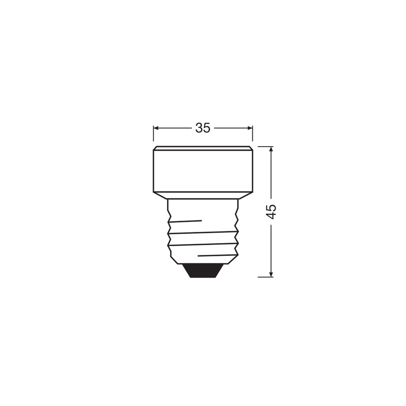 Лампа світлодіодна 3.5W 220V 270lm 2700K E27 35x45mm плоска [4058075840027] OSRAM LED FLAT 26