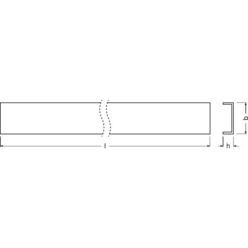 Кришка плоска для профілю PF01, PM01, дифузна, матовий, довжина 2м , Ledvance [4058075401860], Ледванс