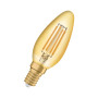 Лампа светодиодная 4W 220V 410lm 2400K E14 филаментная 35x100mm [4099854091476] OSRAM Vintage 1906 Classic B 35 Gold