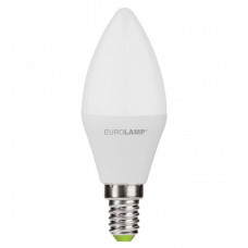 Лампа светодиодная 8W 220V 690lm 4000K Е14 37х108mm свеча [4260484998576] LED-CL-08144(P) EUROLAMP