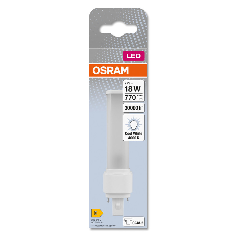 Лампа LED 7W 148mm 220V 770lm 4000К G24D-2 148х35mm пряма [4058075558502] OSRAM DULUX LED D EM&AC MAINS