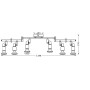 LED Светильник спотовый 20.4W 230V 1380lm 2700K GU10 DIM 1198х176х90mm [4099854474514] LED SPOT Osram
