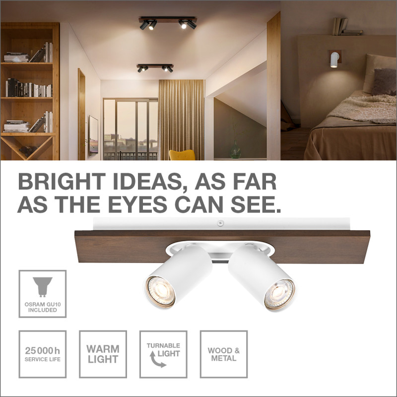 LED Светильник спот 6.8W 230V 460lm 2700K GU10 DIM 400х142х100mm [4099854471230] DECOR SPOT MERCURY Osram