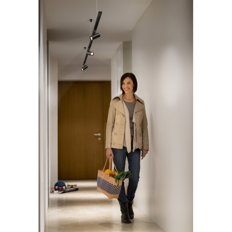 Светильник трековый для ламп LED GU10 54x160mm черный [4099854269608] Ledvance Eco Track Spot
