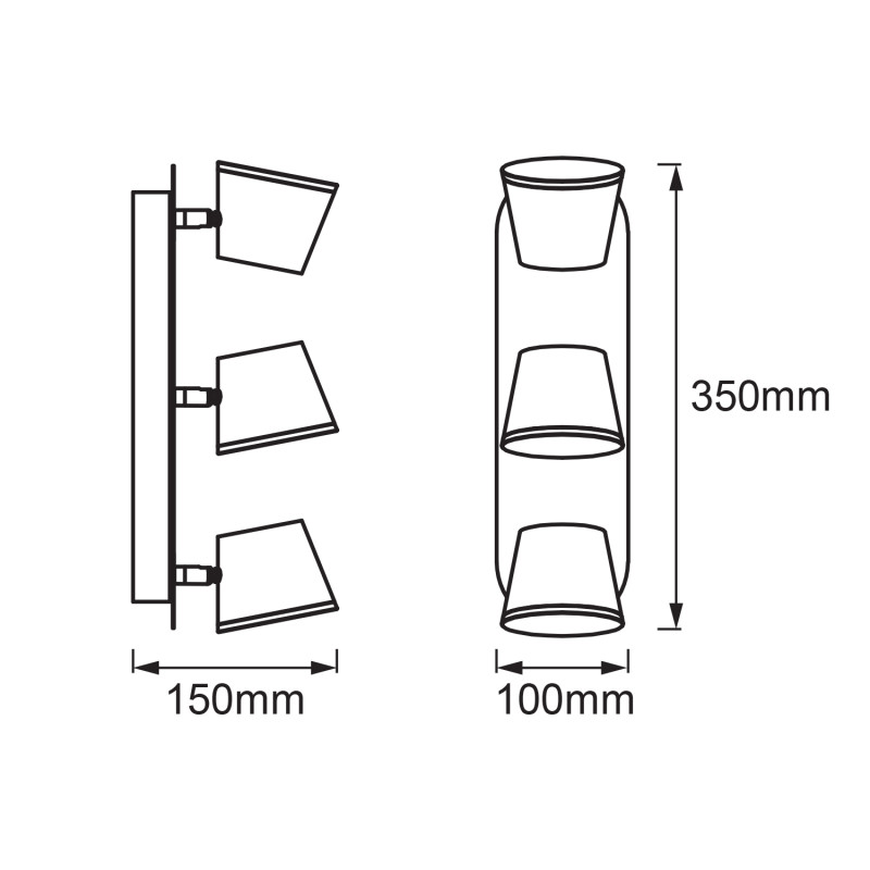 Світильник спотовий світлодіодний 3x7W 230V 1000lm 4000K G10 IP44 350x150x100mm [4099854455087]Osram LED Spot