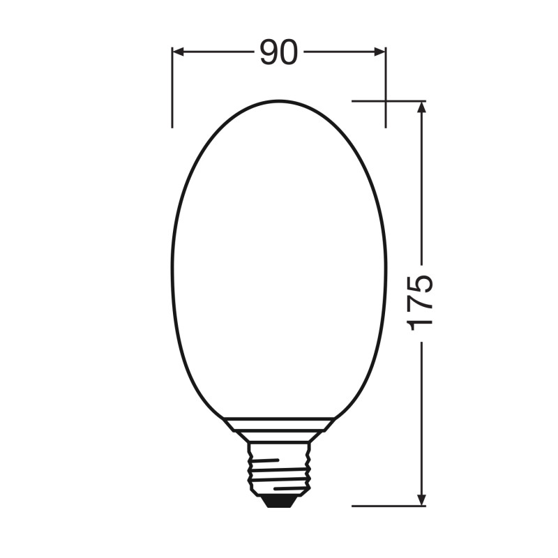 Лампа LED 3,5W 230V 300lm 2700K E27 90x175mm [4099854608629] Flat Décor Long Brown Osram