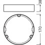Рамка для накладного монтажа ⌀170mm круглая белый [4058075079175] Ledvance DL Slim Frame DN155