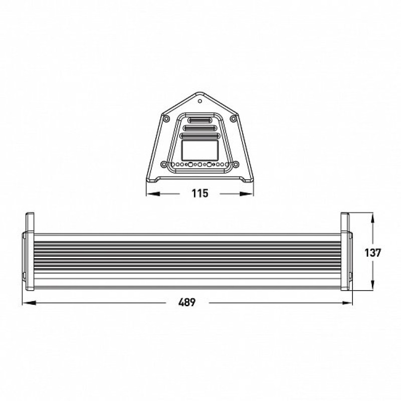 Cветильник LED линейный 100W 13000lm 5000K 489х115х137mm IP65 подвесной [4260484994073] LED-LHP-100W EUROLAMP