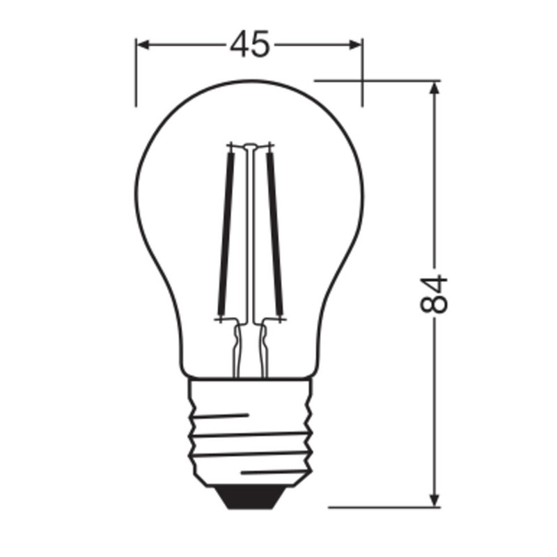 Лампа филаментная 3,4W 230V 470lm 4000K E27 45x84mm шар [4099854468070] LED CL P40 OSRAM