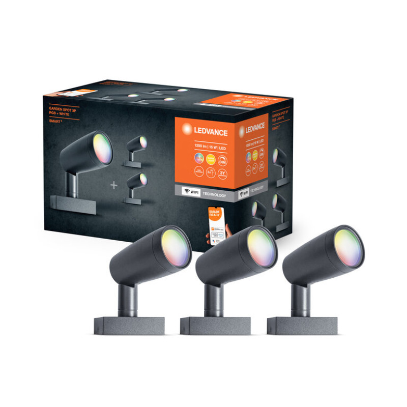 SMART светильник уличный 14.5W 220V 650lm 3000K RGBW WIFI 145x295x90mm [4058075478497] Ledvance Garden Spot