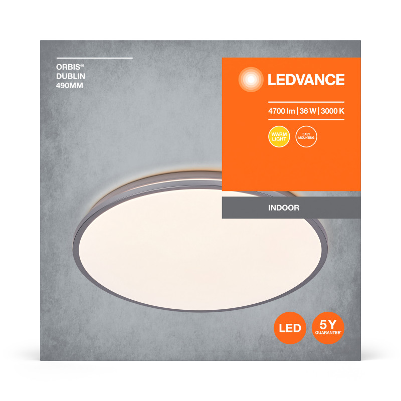 LED Светильник накладной 36W 220V 2800-4700lm 3000K 78х487mm [4058075829282] LEDVANCE ORBIS DUBLIN