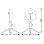 Светильник кольцевой 5.5W 5V 250lm 3000-4000K ⌀200 310x330x310mm [4058075666870] MOBILE CAMERA LIGHT RING DESKTOP Ledvance