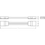 TW Коннектор ленты 3-контактный с кабелем 50 мм, защищенный superior, Ledvance [4058075451537], Ледванс