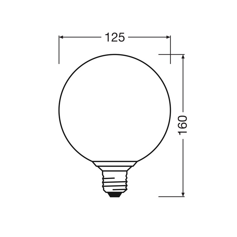 Лампа LED 3,5W 230V 300lm 2700K E27 125x160mm [4099854608421] Flat Décor Round Blue Osram