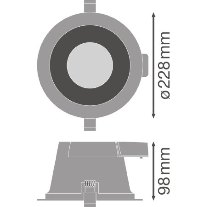 Вбудований LED світильник 20W 220V 1810lm 5700K ⌀228mm IP54 білий [4058075104105] Ledvance DL Comfort DN205