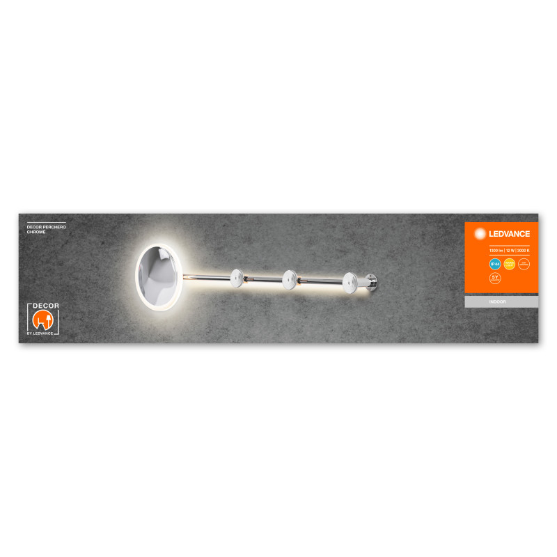 Светильник настенный светодиодный Decor Perchero 12W 220V 800lm 3000K [4058075756885] 850х195х55mm ledvance