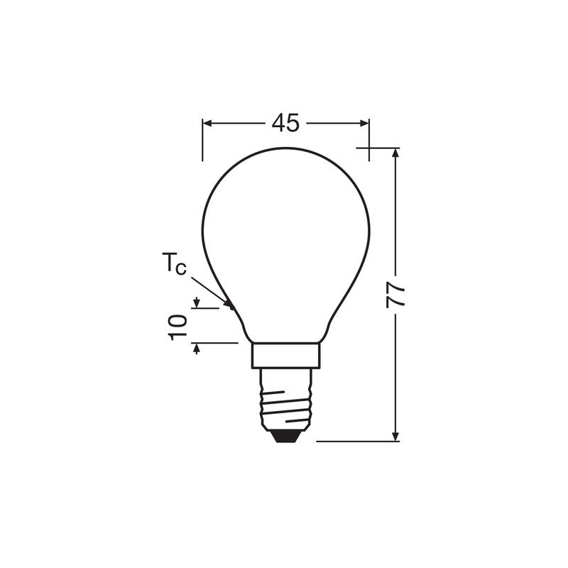 Лампа LED філаментна 5.5W 220V 806lm 4000K E14 45x77mm груша [4099854116315] OSRAM Star Classic P60 Filament