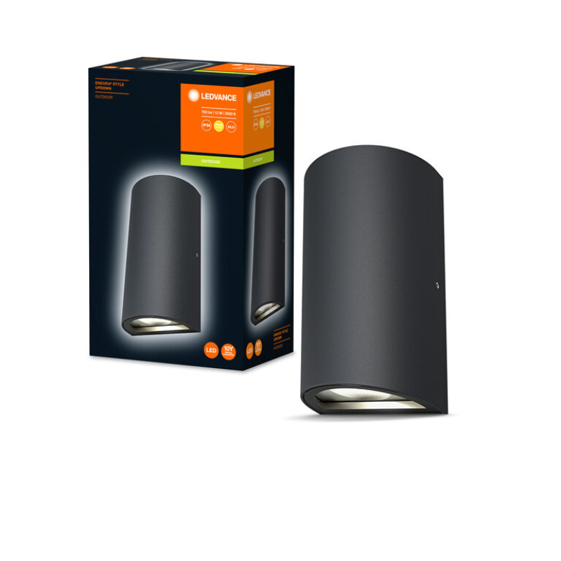 Світильник 12W 220V 700lm 3000K IP44 55x160x90mm [4058075214057] Ledvance ENDURA STYLE UPDOWN