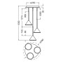 LED Светильник подвесной 13W 230V 500lm 3000K 290x1500mm [4099854460418] Osram DECOR FUJI 3XPENDANT PL