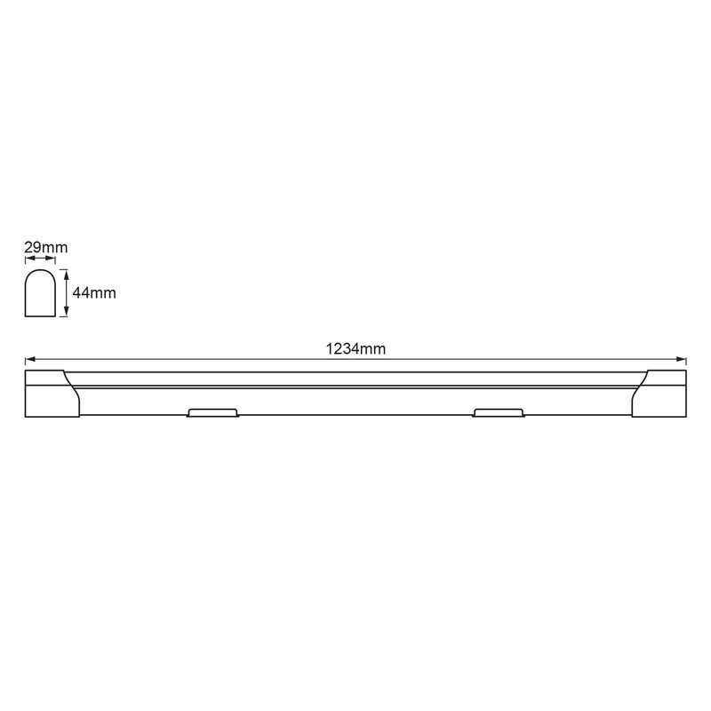 Світильник LED лінійний 20W 220V 2000lm 4000K 1234x29x44mm IP20 [4058075268180] Ledvance Value Batten