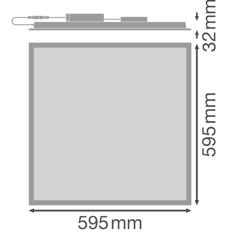 Светодиодная панель 36W 4200lm 4000K 595x595x32mm IP40 [4058075694460] Ledvance PL CMFT P