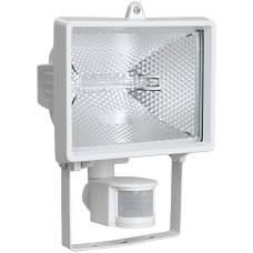 Прожектор галогенный 500W 230V Rx7s IP54 128x185x280mm с датчиком движения белый [LPI02-1-0500-K01] УЕК ИО500Д