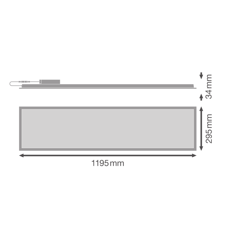 Светодиодная панель 33W 3630lm 4000K 1195x295x34mm IP40 [4099854017162] Ledvance PL COMP V