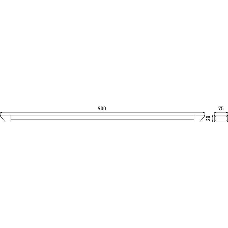 Cветильник LED линейный 45W 220V 3600lm 6500K 900x75x28mm IP20 [l0810021] E.NEXT e.LED.stand.523F.45.6500