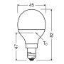 Лампа светодиодная 7W 230V 1055lm 3000K E14 45x82mm шар [4099854547539] LED VALUE CL P75 OSRAM