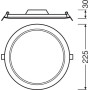 Вбудований LED світильник 18W 220V 1530lm 4000K ⌀225mm IP20 білий [4058075079113] Ledvance DL Slim DN210