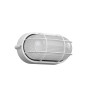 Світильник 60W 230V E27 IP54 овальний з решіткою 212х105х80мм білий [LNPP0-1402-1-060-K01] НПП1402 УЕК