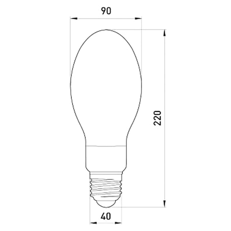 Лампа ртутная высокого давления 250W 220V 13500lm 4500K Е40 220x90mm [l0460003] E.NEXT e.lamp.hpl.e40.250