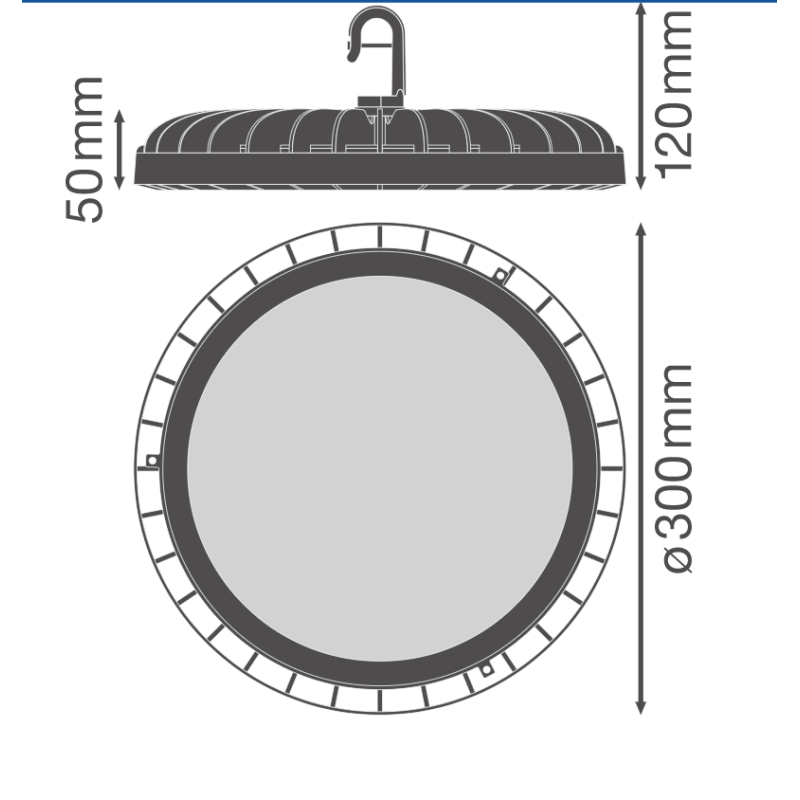 LED Светильник для высоких пролетов 225W 220V 27000lm 4000K ⌀300x50mm IP65 [4058075708204] Ledvance Highbay Compact V