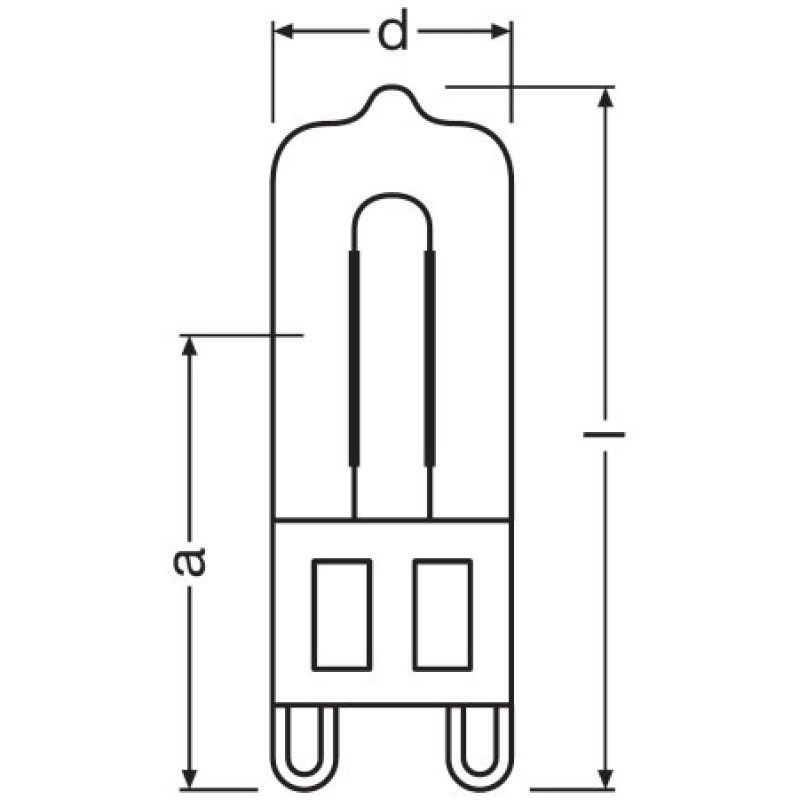 Лампа галогенная 33W 220V 460lm 2700К G9 DIM 43x14mm капсула [4008321208668] OSRAM 66733 es halopin eco