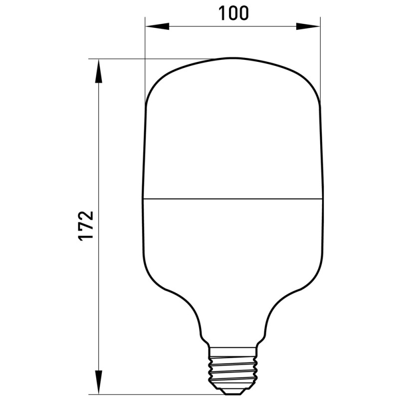 Лампа світлодіодна 28W 230V 2800lm 4000K E27 172x100mm надпотужна [l0650637] E.NEXT e.LED.lamp.HP.E27.28.4000