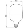 Лампа світлодіодна 50W 230V 5000lm 4000K E27 222x140mm надпотужна [l0650638] E.NEXT e.LED.lamp.HP.E27.50.4000