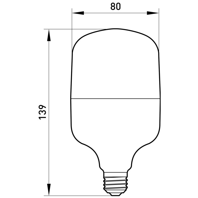 Лампа светодиодная 20W 230V 2000lm 6500K E27 80x139mm сверхмощная [l0650722] E.NEXT e.LED.lamp.HP.E27.20.6500
