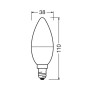 Лампа LED 6,8W 230V 806lm 3000K E14 38x110mm свічка [4058075628625] Value CL B60 Osram