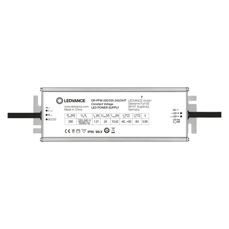 LED драйвер 10x1 250W 220-240V выходная 24V 10420mA IP66 [4058075240032] DR-PFM Osram
